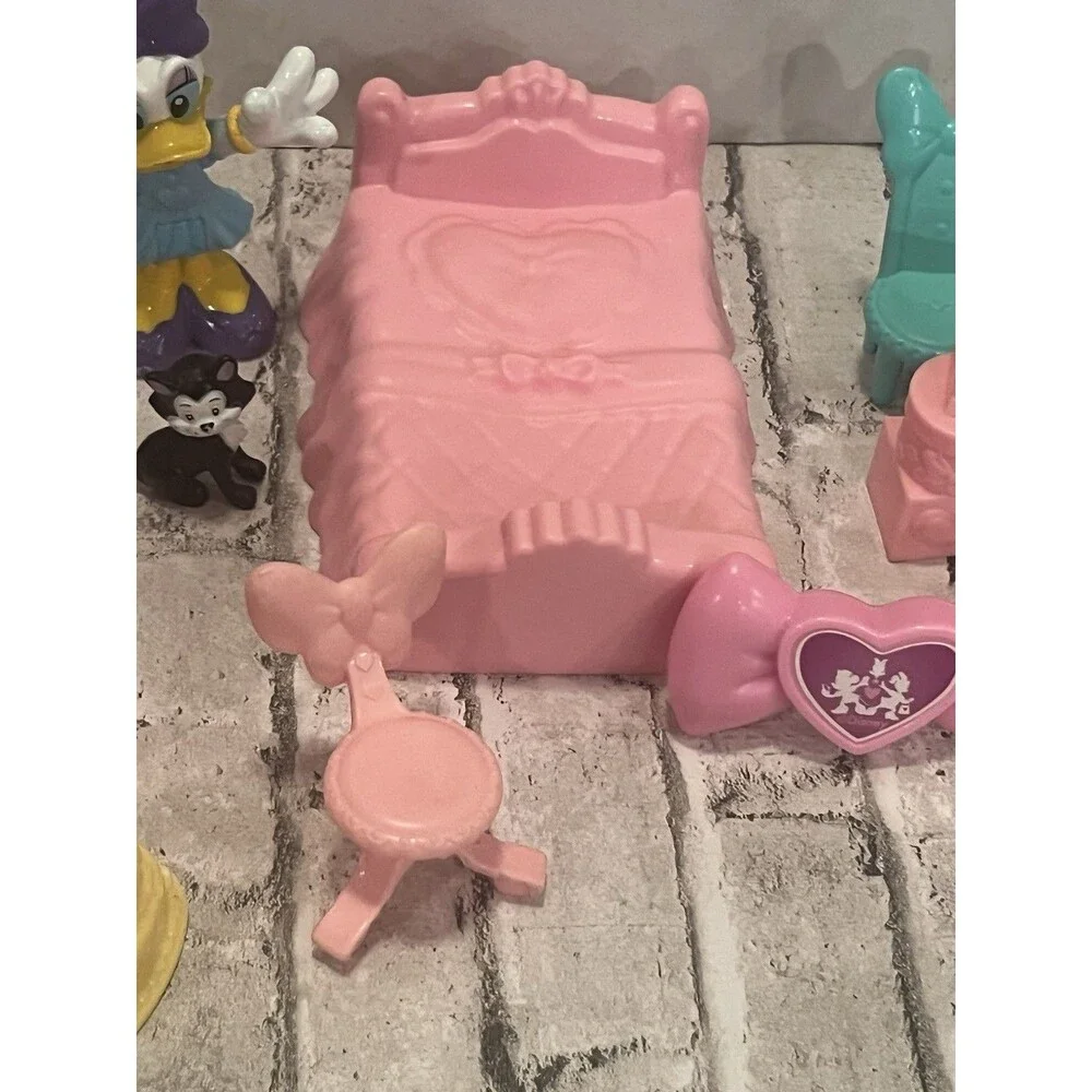 Minnie Mouse Bow Sweet Home Dollhouse Furniture Accessories Disney Toy Set Lot